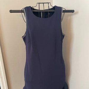 Dress Women's Sharagano Petite 12P Navy Blue